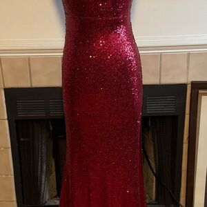 Alamour Red Sequin Formal Dress